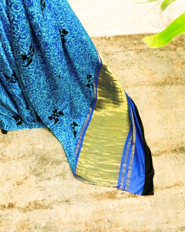 Pure-Handloom-Blue-Gaji-Silk-Saree-3_jpg Pure Handloom Blue Gaji Silk Saree