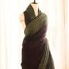 Pure Handloom Burgundy Linen Saree