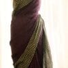 Pure Handloom Burgundy Linen Saree