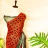 Pure Handloom Candy Red Gaji Silk Saree
