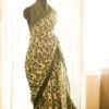 Pure-Handloom-Olive-Green-Linen-Silk-Saree-1_jpg Pure Handloom Olive Green Designer linen sarees