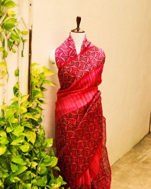 Pure-Handloom-Peach-Organza-Silk-Saree-1_jpg Pure Handloom Peach Organza Silk Saree