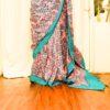 Pure-Handloom-Peach-with-Skyblue-Linen-Silk-Saree-2_jpg Pure Handloom Peach with Skyblue Linen Saree