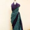 Pure-Handloom-Sky-Blue-with-Violet-Linen-Silk-Saree-3 Pure Handloom Sky Blue with Violet Linen Saree