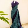 Pure-Handloom-Sky-Blue-with-Violet-Linen-Silk-Saree-4 Pure Handloom Sky Blue with Violet Linen Saree