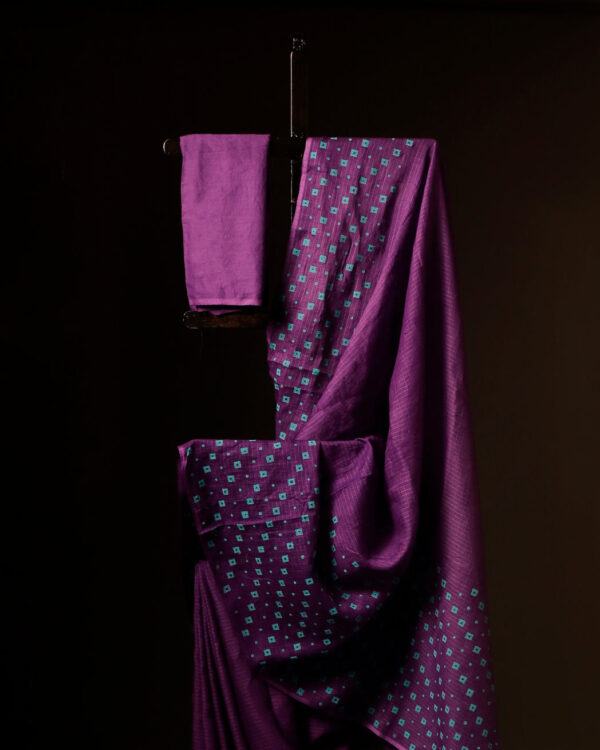 Purple_Kota_Cotton_Sarees_1 Purple Kota Cotton Sarees, close up