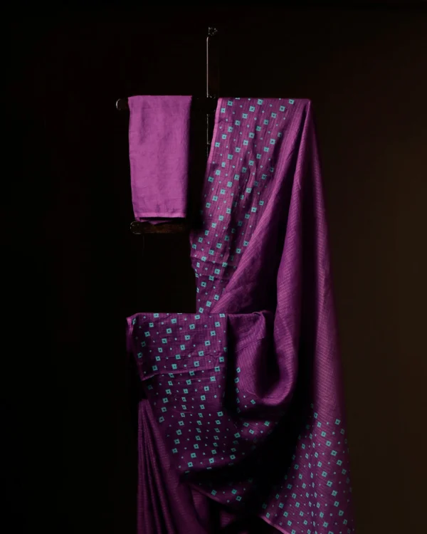 Purple Kota Cotton Sarees,  close up