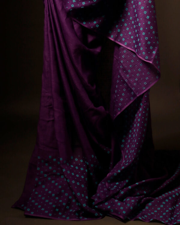 Purple_Kota_Cotton_Sarees_2 Purple Kota Cotton Sarees, printing details