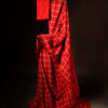 Red_with_white_checked_Kota_Cotton_Saree Red with white checked Kota Cotton Saree, full details