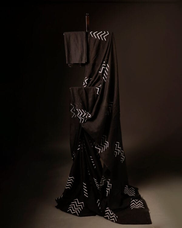 black_Kota_cotton_sarees_2 black Kota cotton sarees, close up