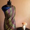 dfh-3 Casual Hand Block Printed Pure Desi Tussar Silk Saree