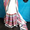 dyhsxedy-4 White Hand Block Printed Pure Mul Cotton Saree