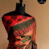 eazrhyz-3 Pure Handloom Emerald Green and Orange Silk Cotton Saree