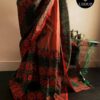 eazrhyz-4 Pure Handloom Emerald Green and Orange Silk Cotton Saree
