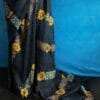 frgjsrylsyr-1 Pure Hand Block Printed Linen Saree