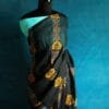 frgjsrylsyr-3 Pure Hand Block Printed Linen Saree
