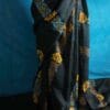 frgjsrylsyr-4 Pure Hand Block Printed Linen Saree