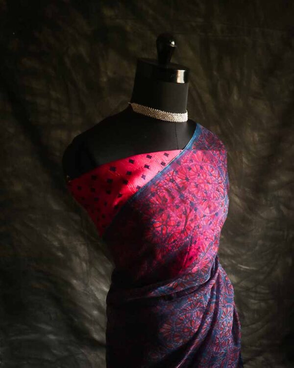 fxgj-2 Pure Purple Handloom Organza Silk Saree