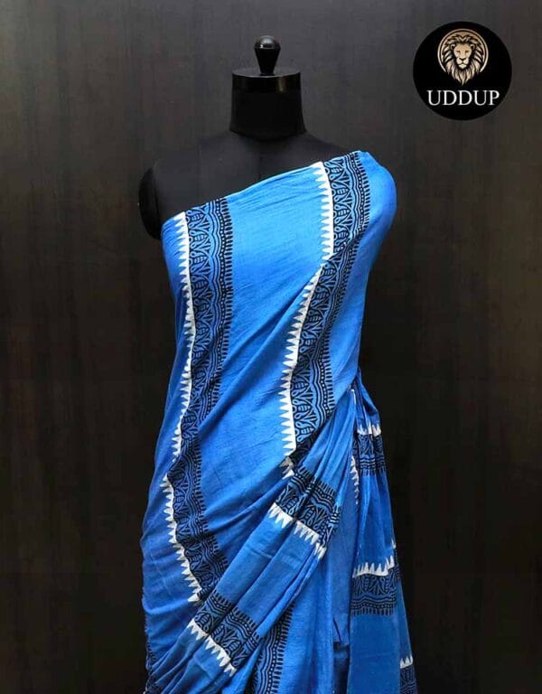 jghj-2_eef15e4d-d06b-4b4d-adb5-45012620f6f0 Blue Borderless Mul Cotton Saree & Affordable Cotton Sarees