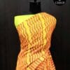 kizede-5 Orange Hand Block Printed Mul Cotton Saree