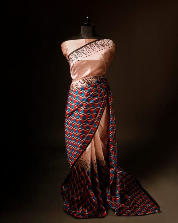 rn-image_picker_lib_temp_077978fa-7917-440a-ae77-18a44bca6b92 Pure Hand block Printed Stripe Beige Raw Silk saree