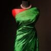 rn-image_picker_lib_temp_26942a0a-a5bc-49ac-be88-95423dc65408 Pure Hand block Printed Parrot Green Silk saree
