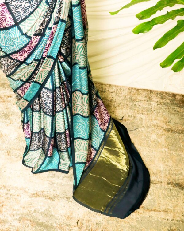 Pure Handloom Gray Modal Silk Saree