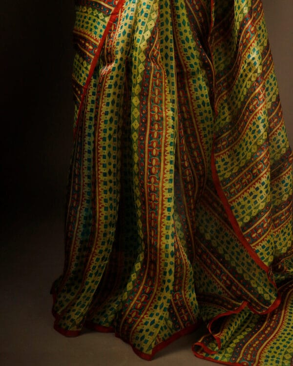 rn-image_picker_lib_temp_379aab57-94ff-43ba-8c96-6149a4158fbd Mint Mirage Light Green Striped Pure Organza Silk Saree