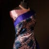 rn-image_picker_lib_temp_57e056d8-26ad-444c-a3e0-1570ad435442 Pure Hand block Printed Dark Blue Raw Silk saree