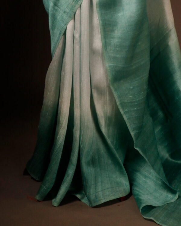 rn-image_picker_lib_temp_5847b708-6fa2-4e90-b064-180130c64ad0 Serenity in Green Pastel Green Pure Dupion Silk Saree