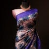 rn-image_picker_lib_temp_58fcaa98-286c-4b3e-8927-b7a95167c8d1 Pure Hand block Printed Dark Blue Raw Silk saree