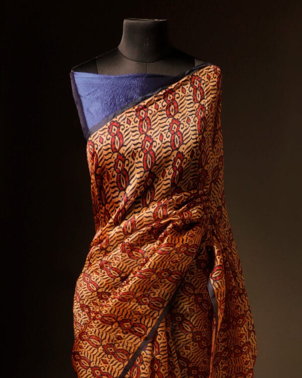rn-image_picker_lib_temp_5cb356e2-d41a-428f-b9f4-59588333b564 Apricot Dream Printed Pure Organza Silk Saree