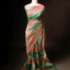 Light Green and orange Color Silk Cotton Saree