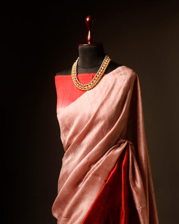 rn-image_picker_lib_temp_787e362f-b24b-4295-b7ab-ae6f6990ab64 Velvet Rouge Red Pure Dupion Silk Saree