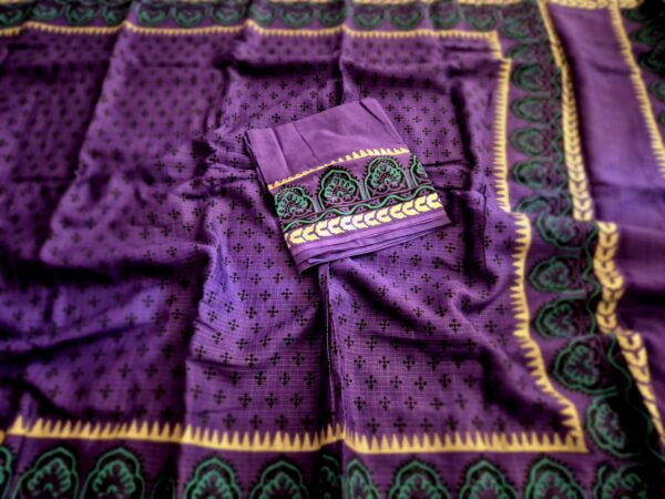 Purple Kota Cotton Sarees