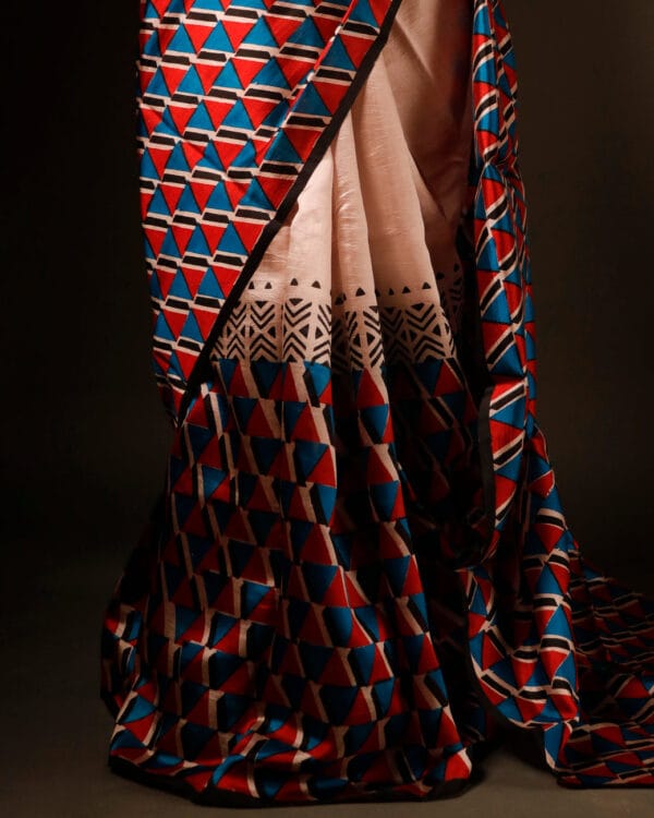 rn-image_picker_lib_temp_925e6191-a99a-406c-a86f-2517721c8a1e Pure Hand block Printed Stripe Beige Raw Silk saree