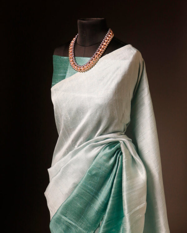 rn-image_picker_lib_temp_983c6a60-6841-47ac-bd6a-f007e4d8e8c4 Serenity in Green Pastel Green Pure Dupion Silk Saree