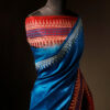 rn-image_picker_lib_temp_a9e9f607-2c24-468a-bac0-8eceee022e95 Tranquil Indigo Blue and Brown Pure Dupion Silk Saree