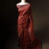 rn-image_picker_lib_temp_abac87dd-fa9b-4fbd-99c0-eb2470f8f27c Mystic Mocha Maroon and Black Printed Pure Organza Silk Saree
