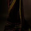 Dark brown color Silk Cotton Saree