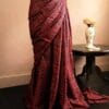 rn-image_picker_lib_temp_bd6ed796-9971-4de8-9cc6-d00abdea8629 Pure Hand Block Printed Maroon Desi Tussar Silk Saree