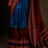 rn-image_picker_lib_temp_c30c51f9-32cf-4d8c-a396-8562a37f1e92 Tranquil Indigo Blue and Brown Pure Dupion Silk Saree