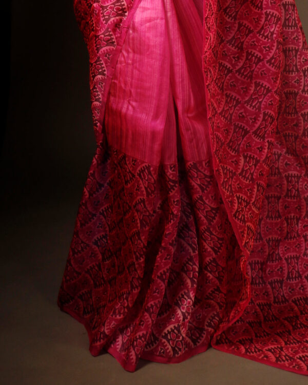 rn-image_picker_lib_temp_c647f82d-9628-4660-a169-b3c56a82eef7 Whispering Petals Baby Pink Pure Organza Silk Saree