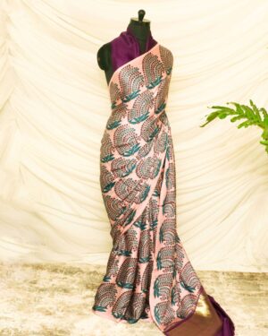 rn-image_picker_lib_temp_d24a281a-e4e8-4a47-9fec-0813e944581b Pure Handloom Peach Modal Silk Saree