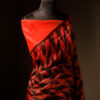 rn-image_picker_lib_temp_e3583064-24e9-4256-bed9-18d6a7a17832 Sunset Noir Orange and Black Pure Organza Silk Saree