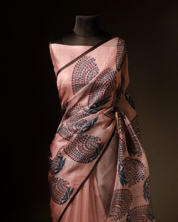 rn-image_picker_lib_temp_e8fa010f-5690-441c-a86c-a0fa7213051f Pastel Petal Light Pink Pure Organza Silk Saree