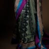 Pastel Light Green Multicolor Printed Pure Raw Silk Saree