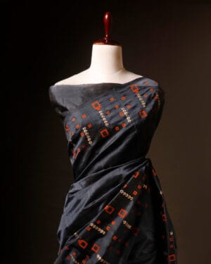 Grey  Color Silk Cotton Saree