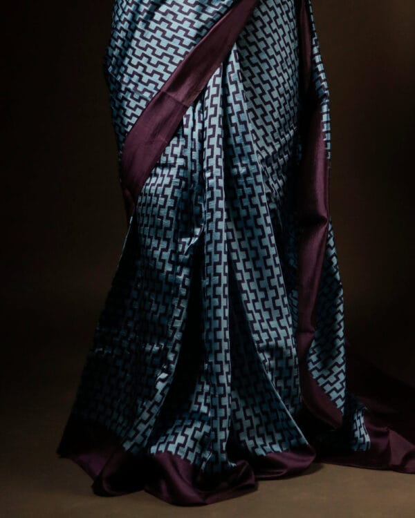 rn-image_picker_lib_temp_f50b6d39-d802-4a82-8fee-97e8bce99bab-1 Pure Hand block Blue and black Raw Silk saree