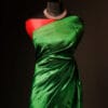 rn-image_picker_lib_temp_f537e536-2ecc-42cb-85f5-4cf65c0ff80a Pure Hand block Printed Parrot Green Silk saree